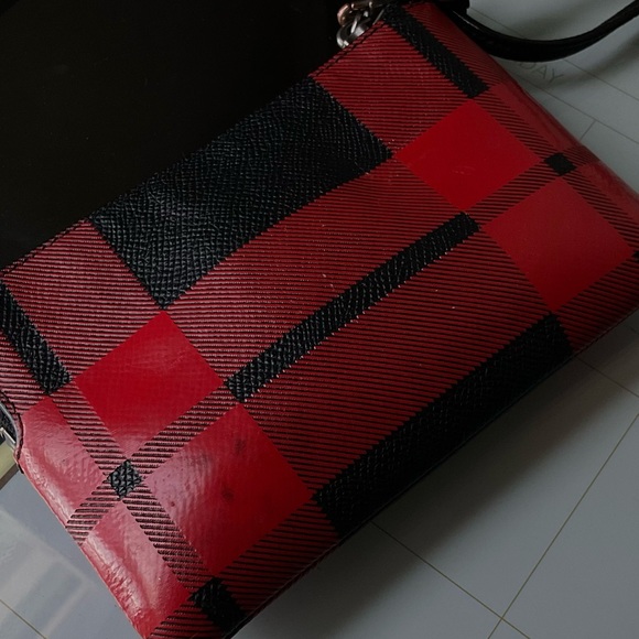 COACH Novelty Plaid Print Small Wristlet - Picture 4 of 9